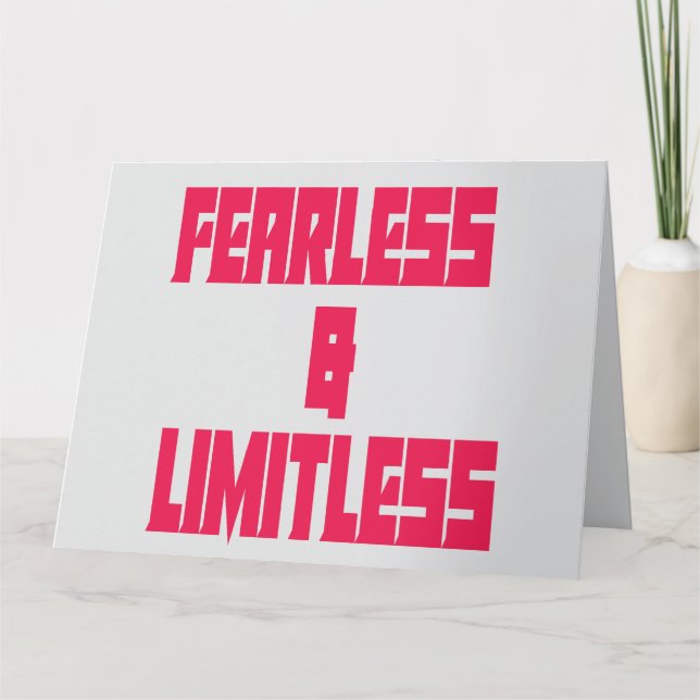 Cartão Fearless & Limitless  (Frente)
