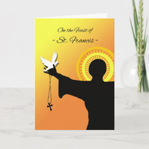 Cartão Feast of St. Francis Greeting Card, Silhouette