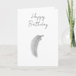 Cartão Feather blown by the wind