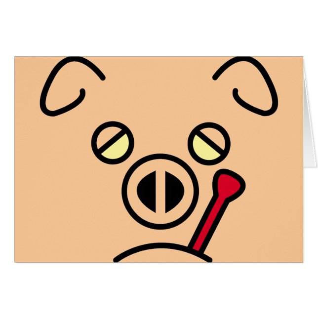 Cartão febre do porco (Frente Horizontal)