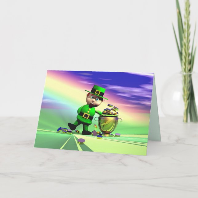 Cartão Febre Dourada do Dia de Patrick (Frente)