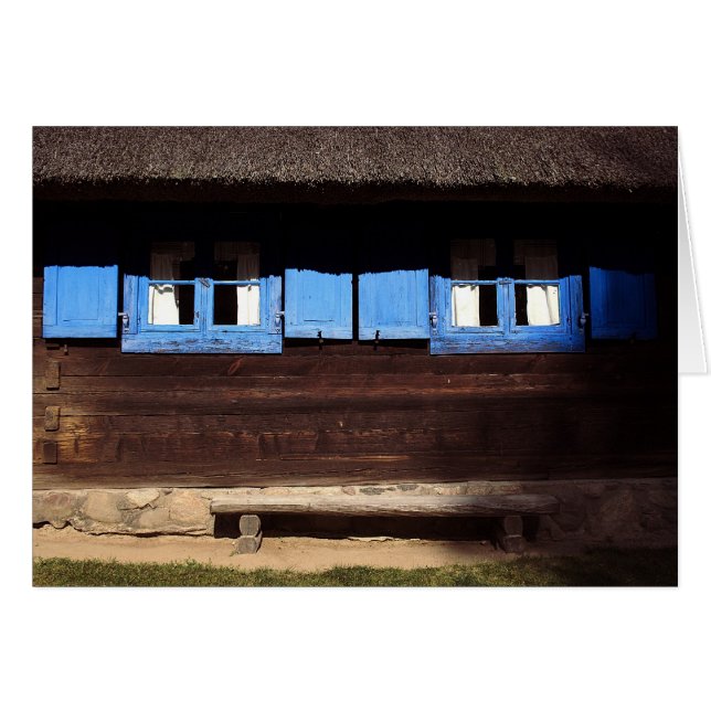 Cartão Fechadores de Janela Azul - Placa (Frente Horizontal)