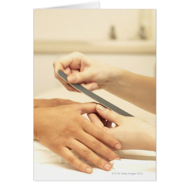 Cartão Fechar a manicura (Frente)