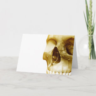 Cartão Fechar a vista frontal do cérebro dentro a crânio