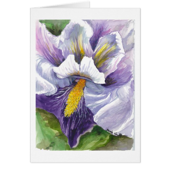 Cartão Feche acima de um lírio (Frente)