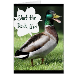 Cartão Feche o pato acima