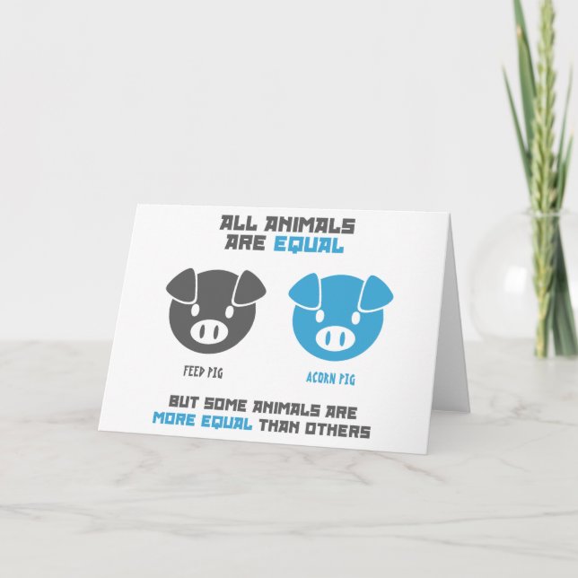 Cartão Feed Pig, Acorn  (Frente)