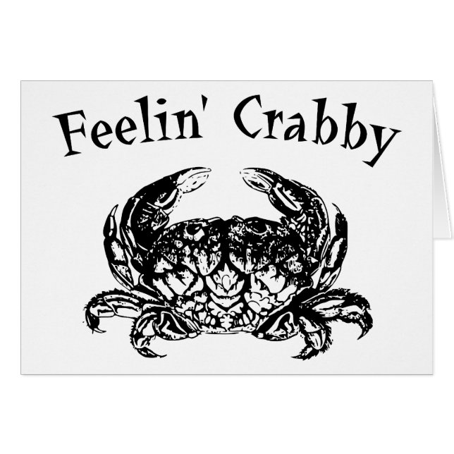 Cartão Feelin' Crabby (Frente Horizontal)