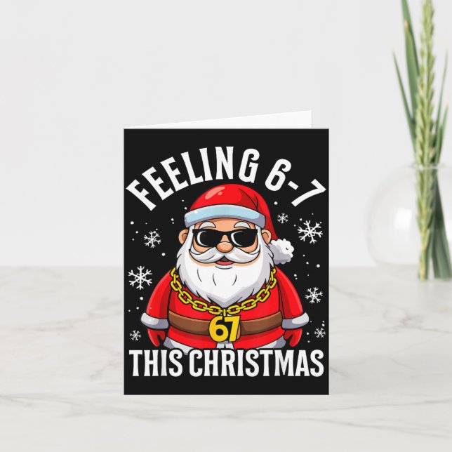 Cartão Feeling 67 This Christmas Funny Santa Holiday Xmas (Frente)