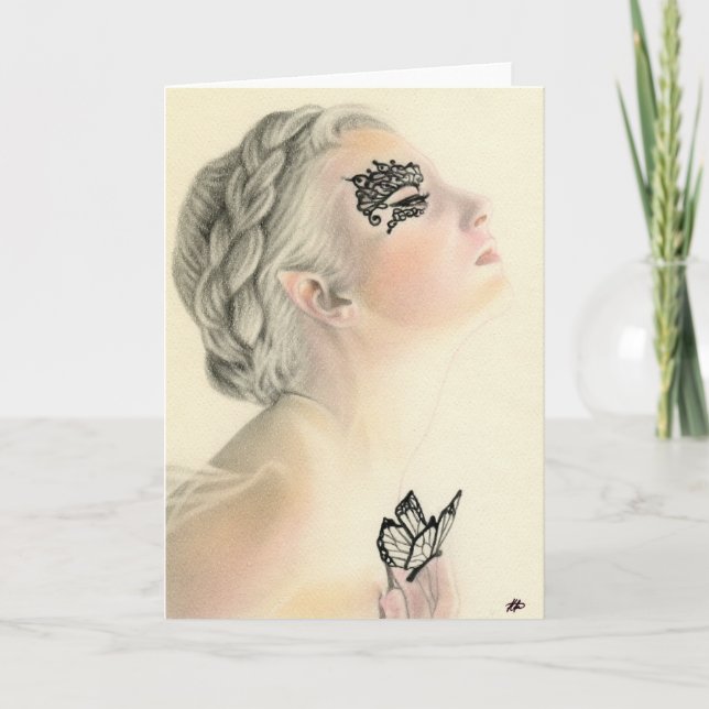 Cartão feericamente da borboleta (Frente)