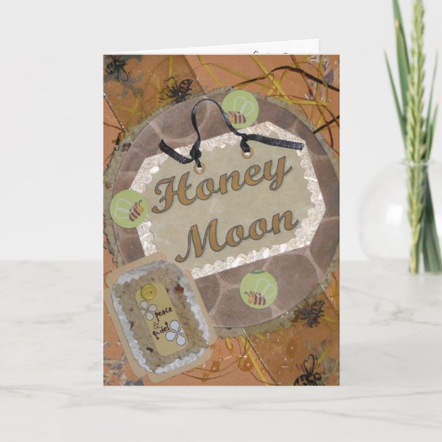 Cartão feericamente da lua do mel (Frente)