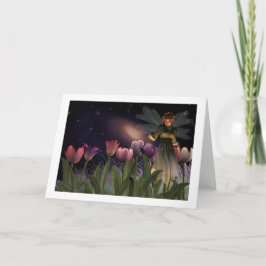 Cartão feericamente da mágica da noite