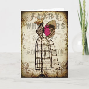 Cartão feericamente do formulário do vestido do