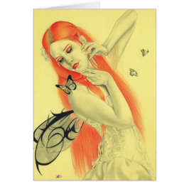 Cartão feericamente dos segredos da borboleta