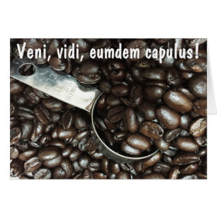 Cartão Feijões de café Roasted com a fotografia de prat