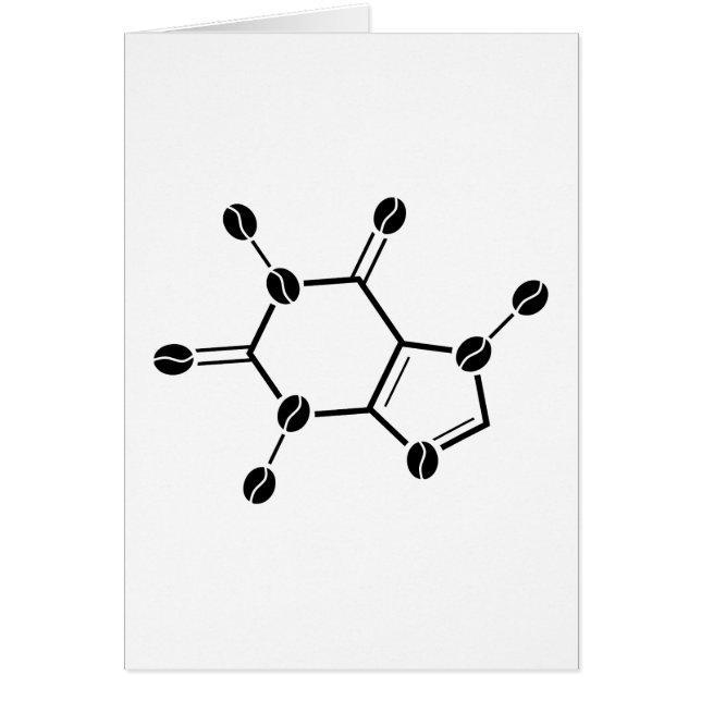 Cartão feijões moleculares cafeína (Frente)