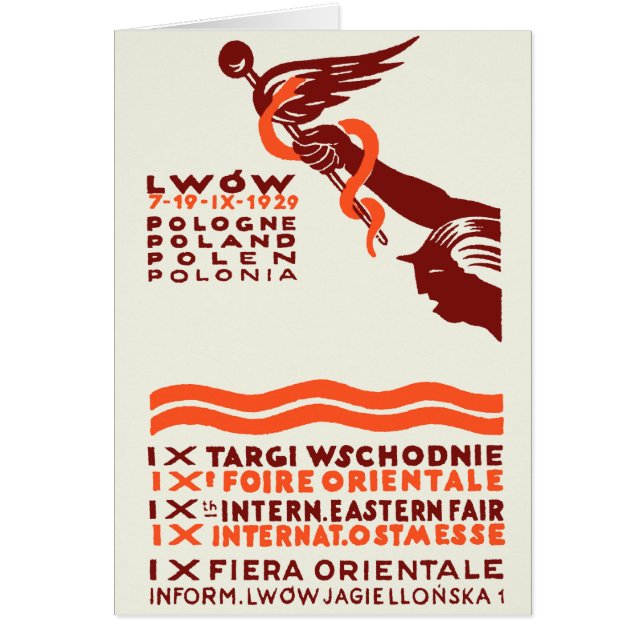 Cartão Feira Internacional de Lwow, 1929 (Frente)
