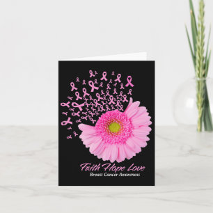 Cartão Feira Rosa Daisy Faith Esperança Ama Cancer
