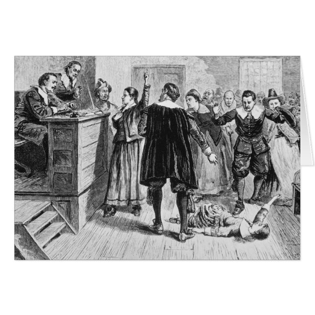 Cartão Feitiçaria na vila de Salem (Frente Horizontal)