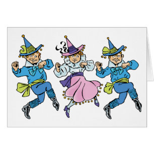 Cartão Feiticeiro de Oz, Bela dança Munchkins!