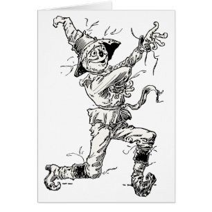 Cartão Feiticeiro de Oz Fairy Tales, o Espantalho