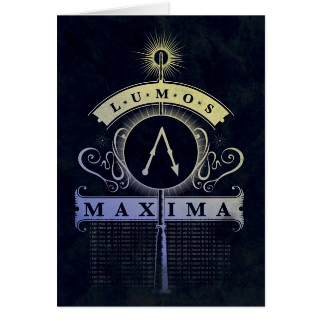Cartão Feitiço de Harry Potter | Gráfico de Lumos Maxima (Frente)