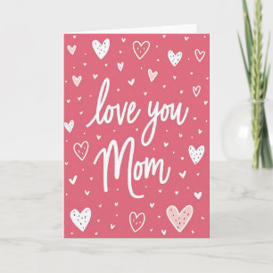 Cartão feito à mão 'Amo você, Mãe'