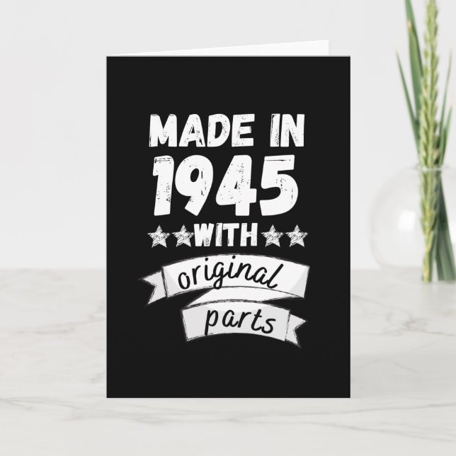 Cartão feito em 1945 com peças originais, (Frente)