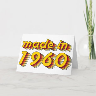 Cartão Feito em 1960 (Amarelo e vermelho)