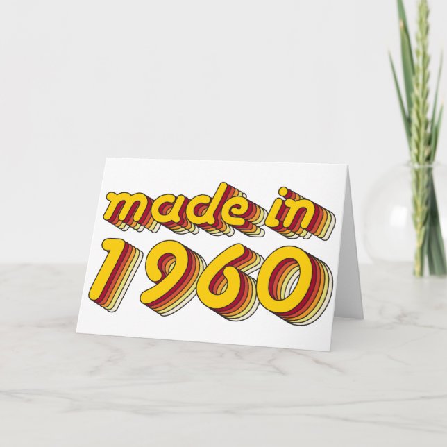 Cartão Feito em 1960 (Amarelo e vermelho) (Frente)