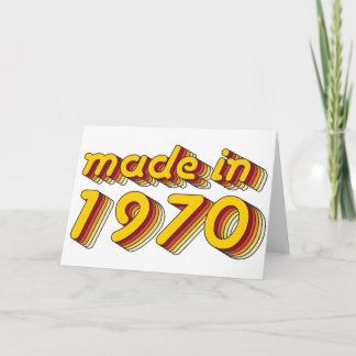 Cartão Feito em 1970 (Yellow&Red)