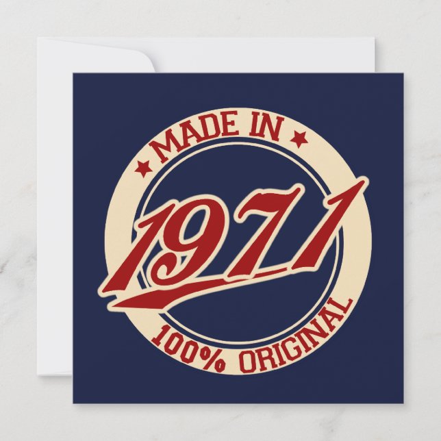 Cartão Feito Em 1971 (Frente)