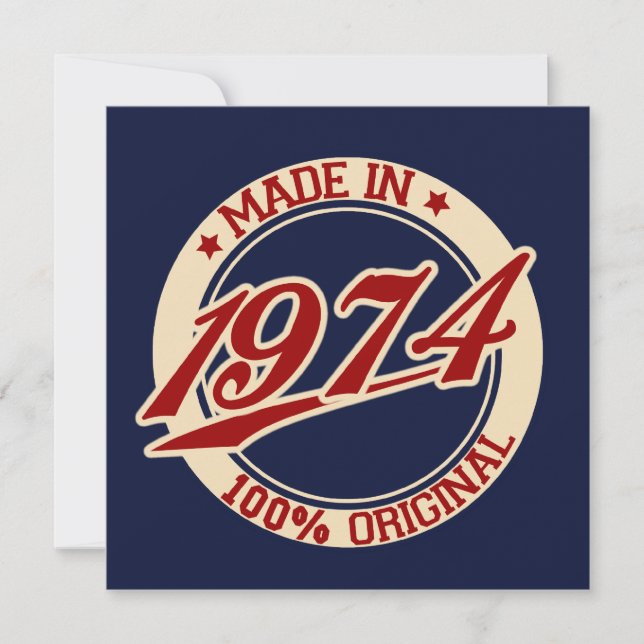 Cartão Feito Em 1974 (Frente)