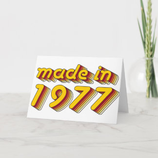 Cartão Feito em 1977 (Yellow&Red)