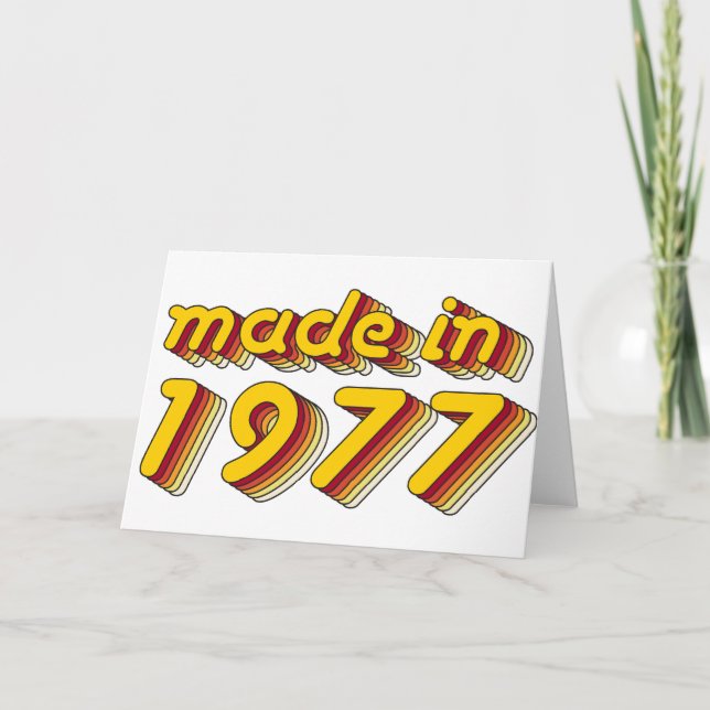 Cartão Feito em 1977 (Yellow&Red) (Frente)