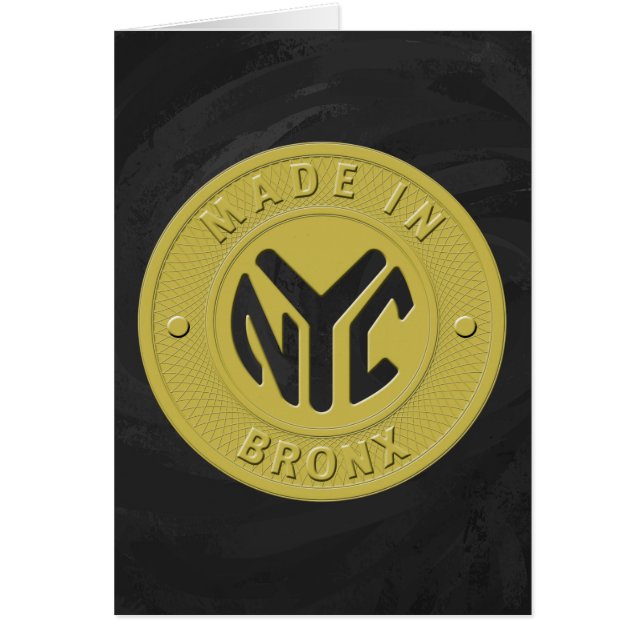Cartão Feito Em Nova York Bronx (Frente)