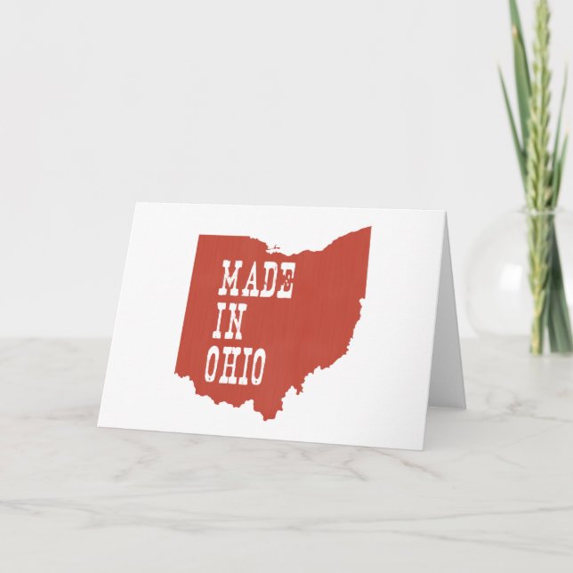 Cartão Feito no cumprimento da paisagem de Ohio (Frente)