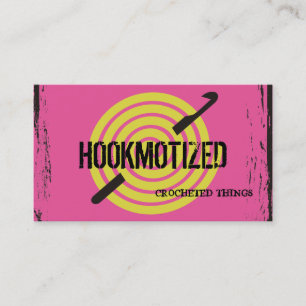 Cartão feito sob encomenda do gancho de crochet do