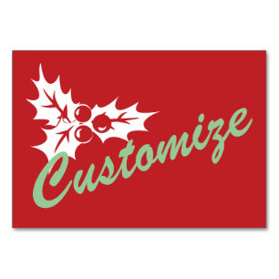 Cartão feito sob encomenda retro da mesa do