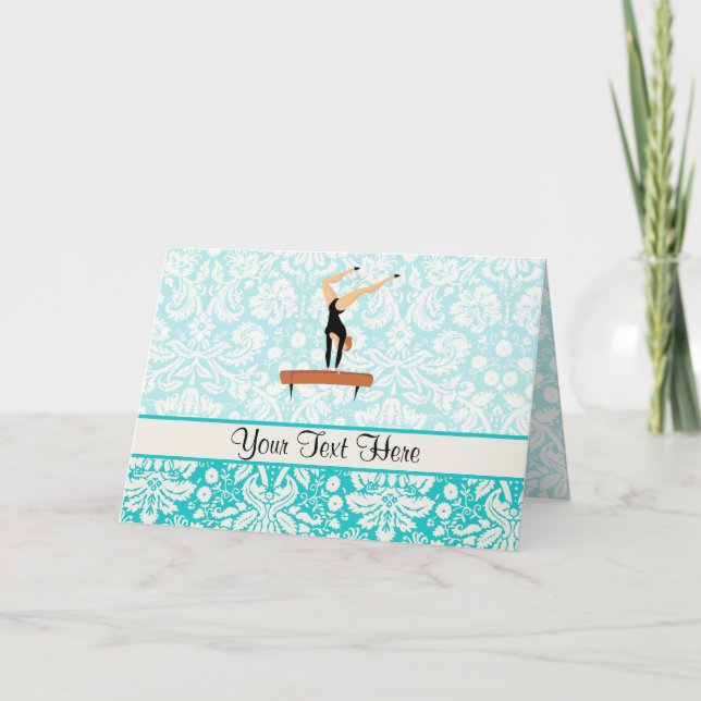 Cartão Feixe de equilíbrio da ginástica (Frente)