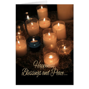 Cartão Felicidade, Bênçãos e Paz.