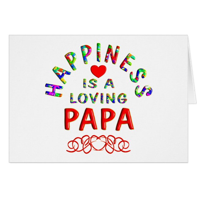 Cartão Felicidade da papá (Frente Horizontal)