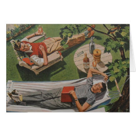 Cartão Felicidade do pátio traseiro