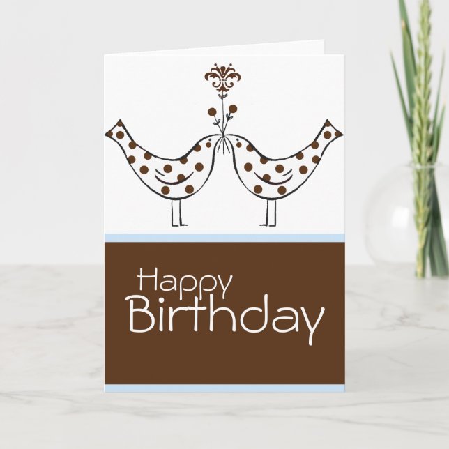 Cartão Felicidade dupla - Feliz aniversário (Frente)