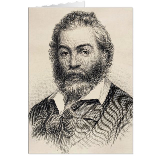 Cartão "Felicidade Neste Lugar" de Walt Whitman (Frente)