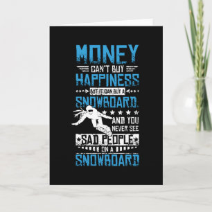 Cartão Felicidade no Snowboard