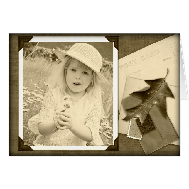 Cartão Felicidade Vintage (Frente Horizontal)