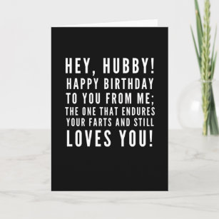 Cartão Felicidades engraçadas e sarcásticas para o marido