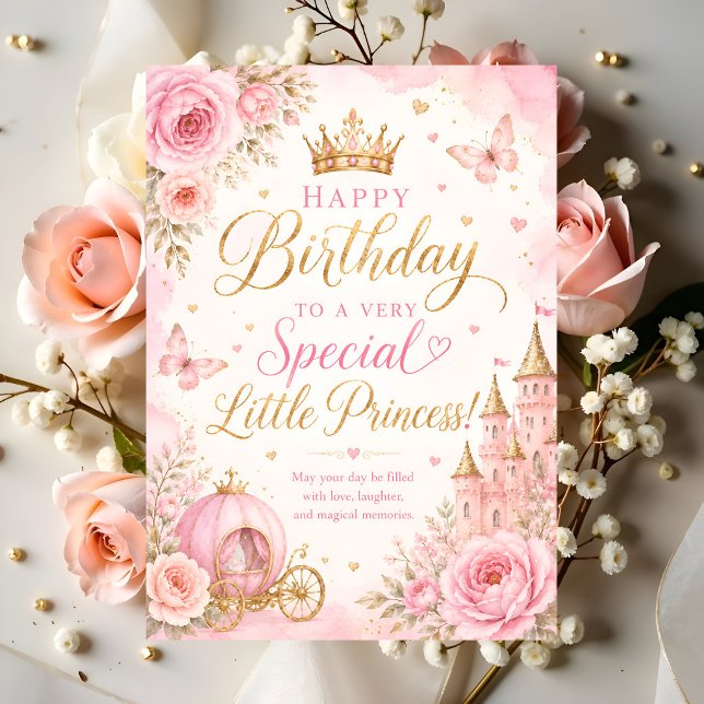 Cartão Felicidades Pequena Princesa (Criador carregado)