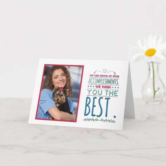 Cartão Felicita a classe de Mais velho de Graduação de Fo (Planta pequena)